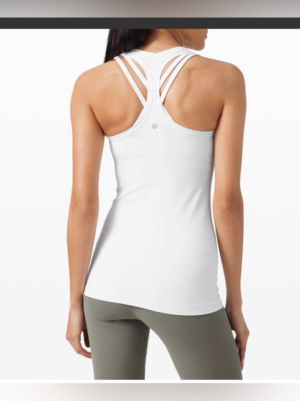Lululemon Cool Racerback II Nulu White , size 4